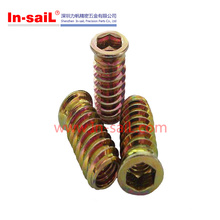 Steel Zinc Plated External Thread Wood Insert Lock Nut Manufacturer